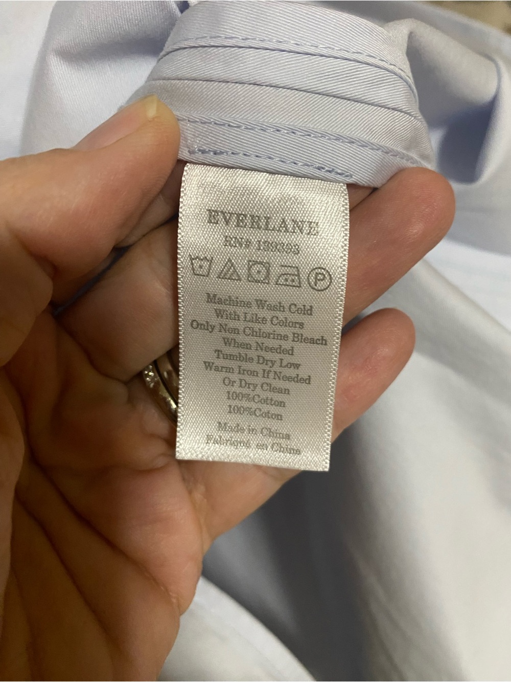 Everlane cotton poplin sleeveless light blue back cutout summer midi dress  S - Picture 8 of 8